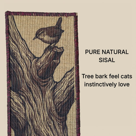 PawCanvas™ Runner — Timber & Wing(30×80 cm) | Natural Sisal Cat Scratching Runner