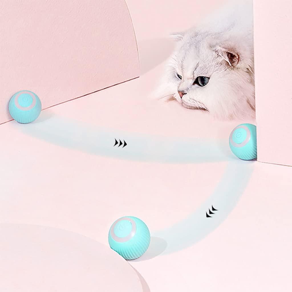 Rechargeable LED Rotating Cat‑Toy Ball