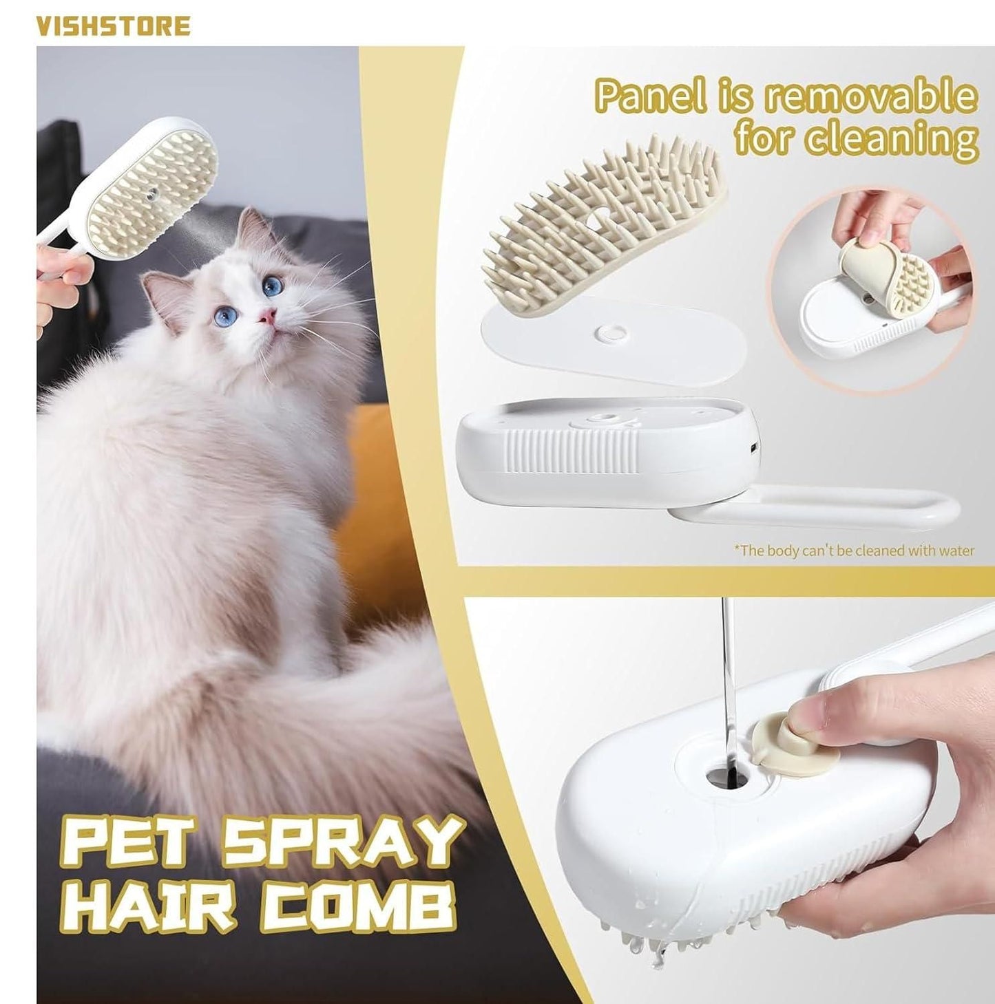 Steam‑Groom™ Hydrating Brush
