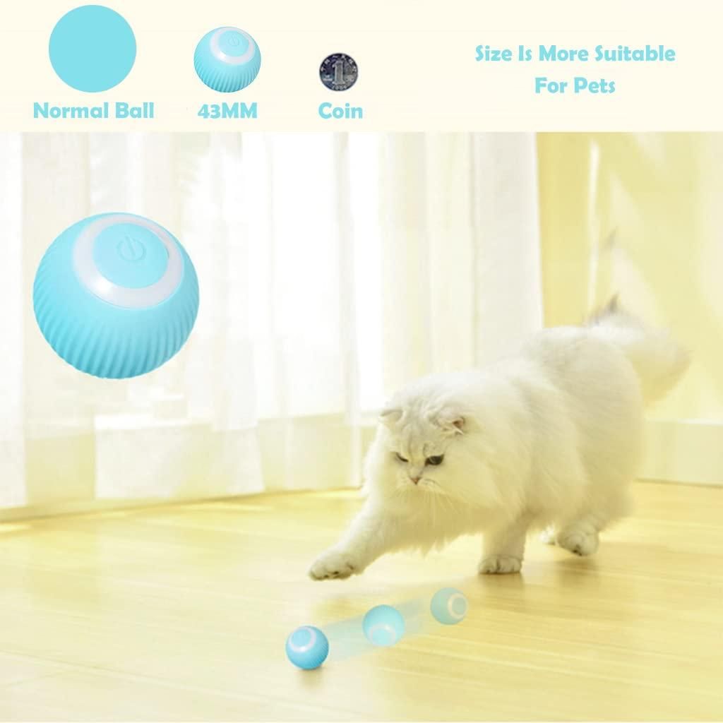 Rechargeable LED Rotating Cat‑Toy Ball