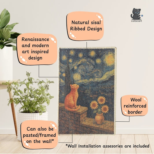 PawCanvas – Premium Cat Scratching Pad (Starry Night) - Catscart