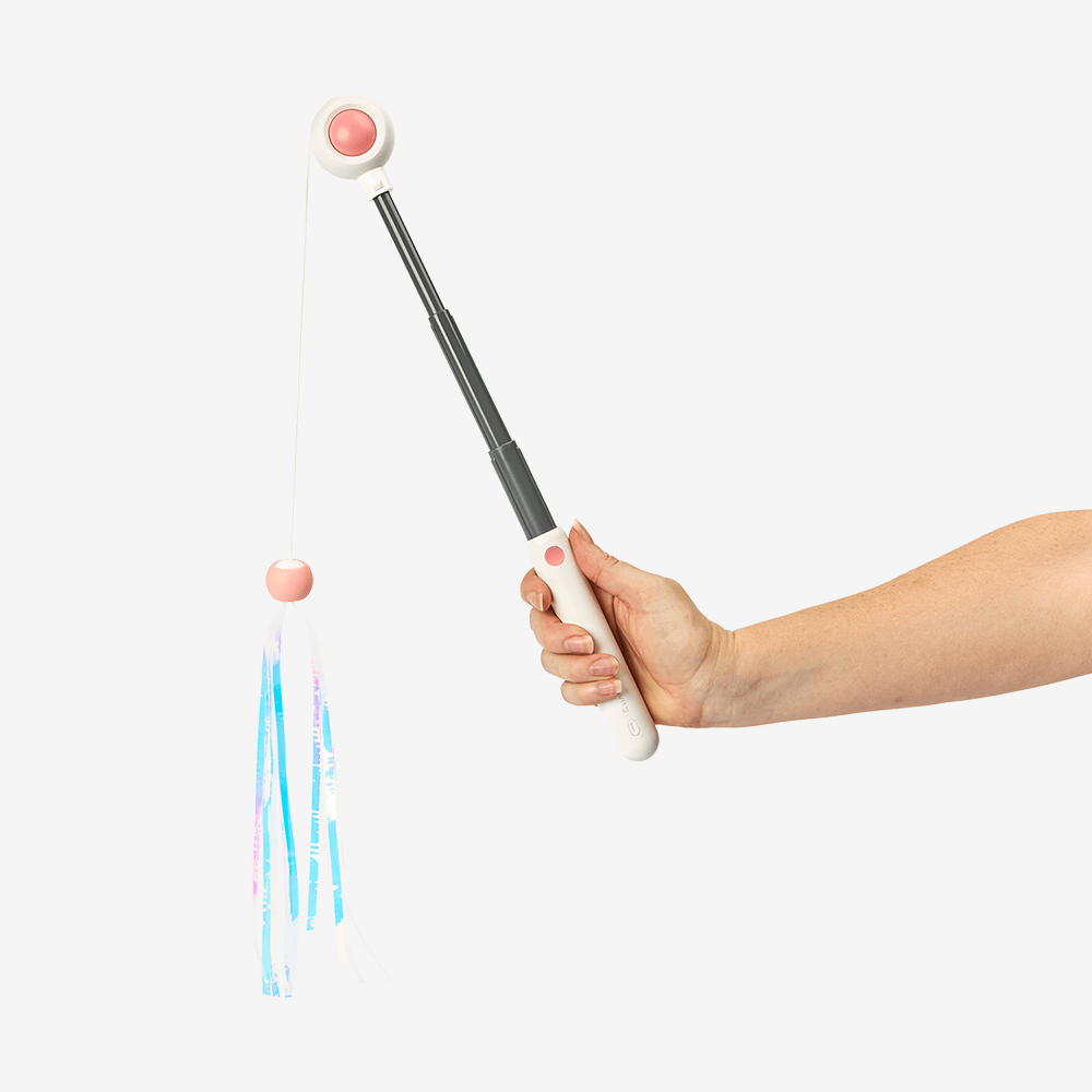 SwiftWand - Interactive Cat Wand with Laser – 2 - in - 1 Retractable Toy for Play & Bonding - Catscart
