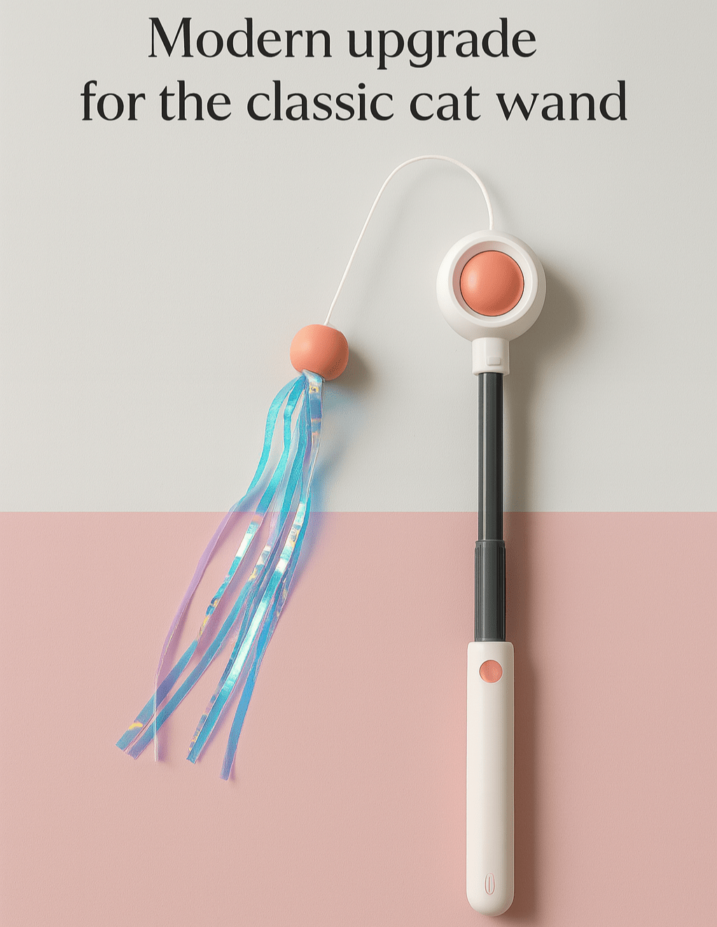 SwiftWand - Interactive Cat Wand with Laser – 2 - in - 1 Retractable Toy for Play & Bonding - Catscart