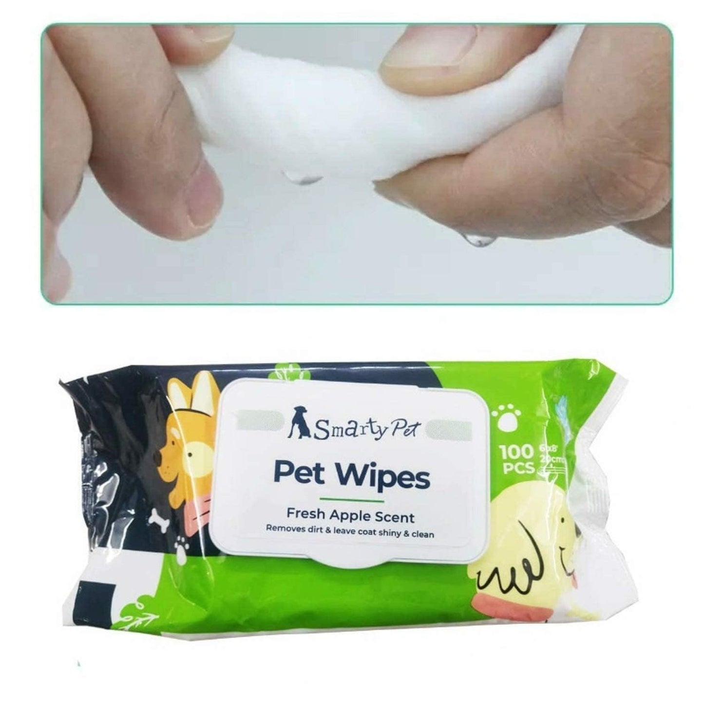 Pet Wipes - Fresh-N-Fluffy by SmartyPet | 100 wipes per pack