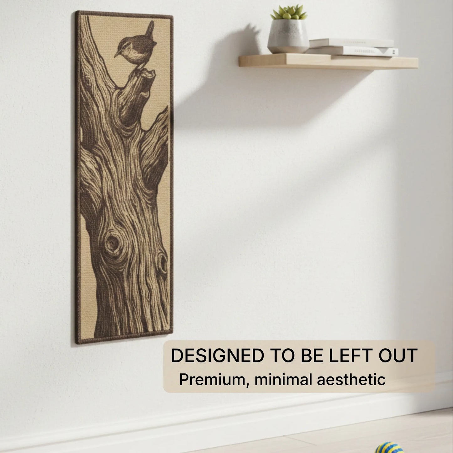 PawCanvas™ Runner — Timber & Wing(30×80 cm) | Natural Sisal Cat Scratching Runner