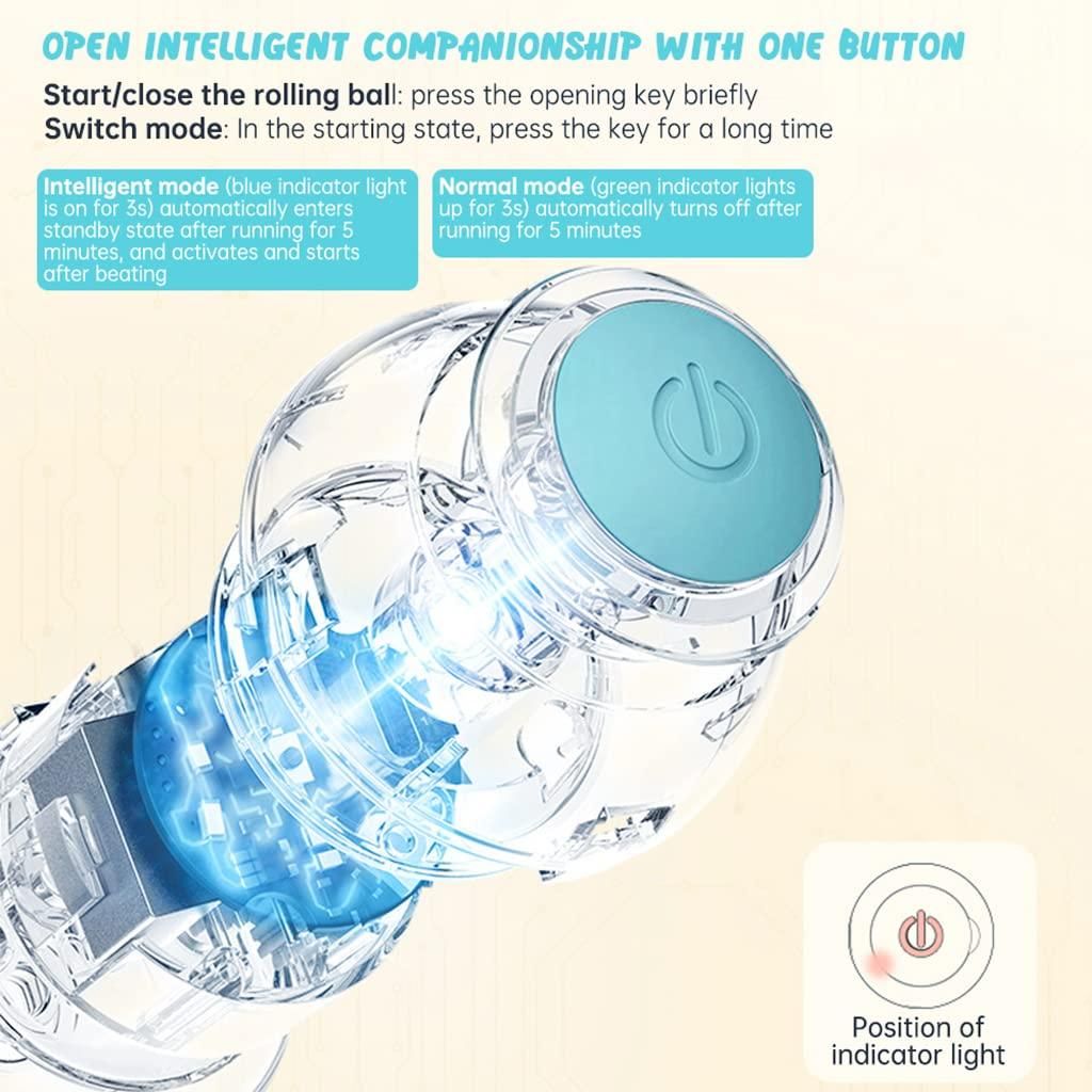 Rechargeable LED Rotating Cat‑Toy Ball