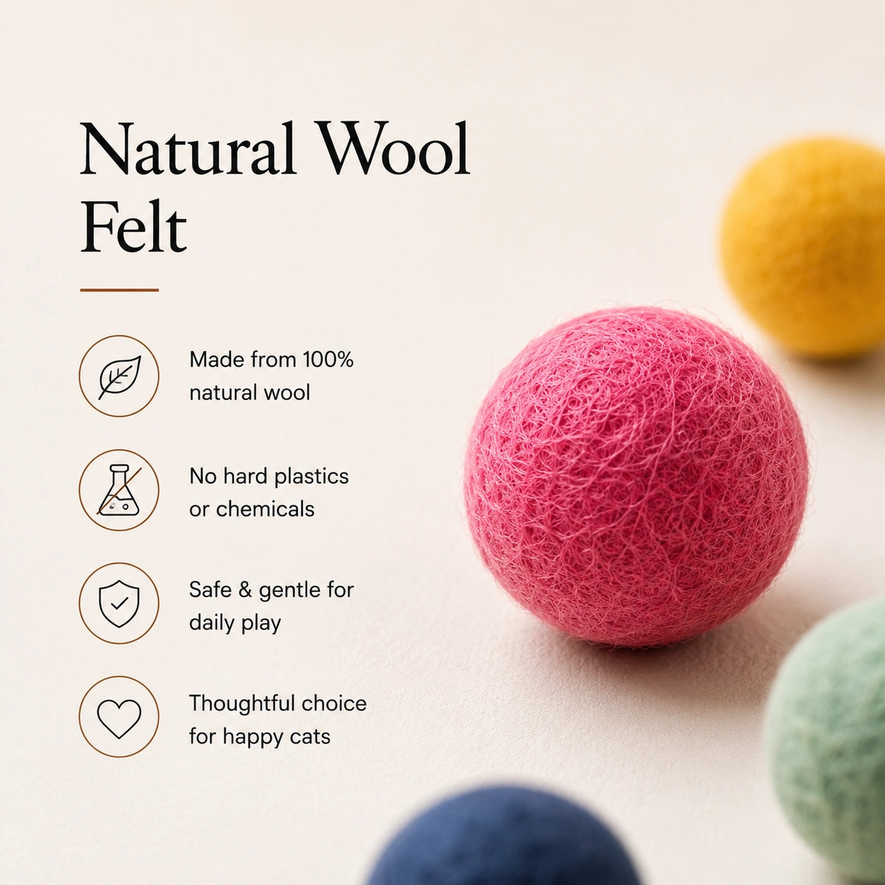 PawPoms™ — Handmade Woolen Cat Toy Balls