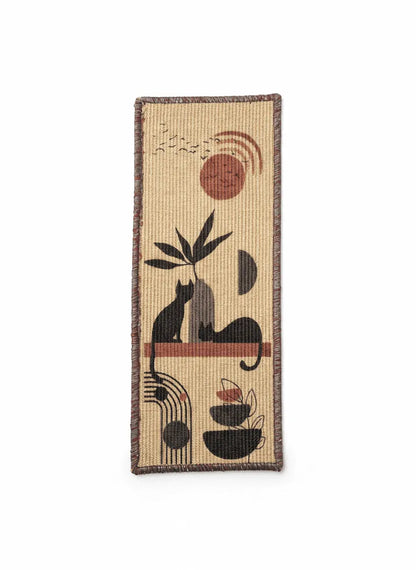Natural sisal cat scratching runner from PawCanvas™ Earth Rhythm by Catscart, 30×80 cm, designed for scratching and play.