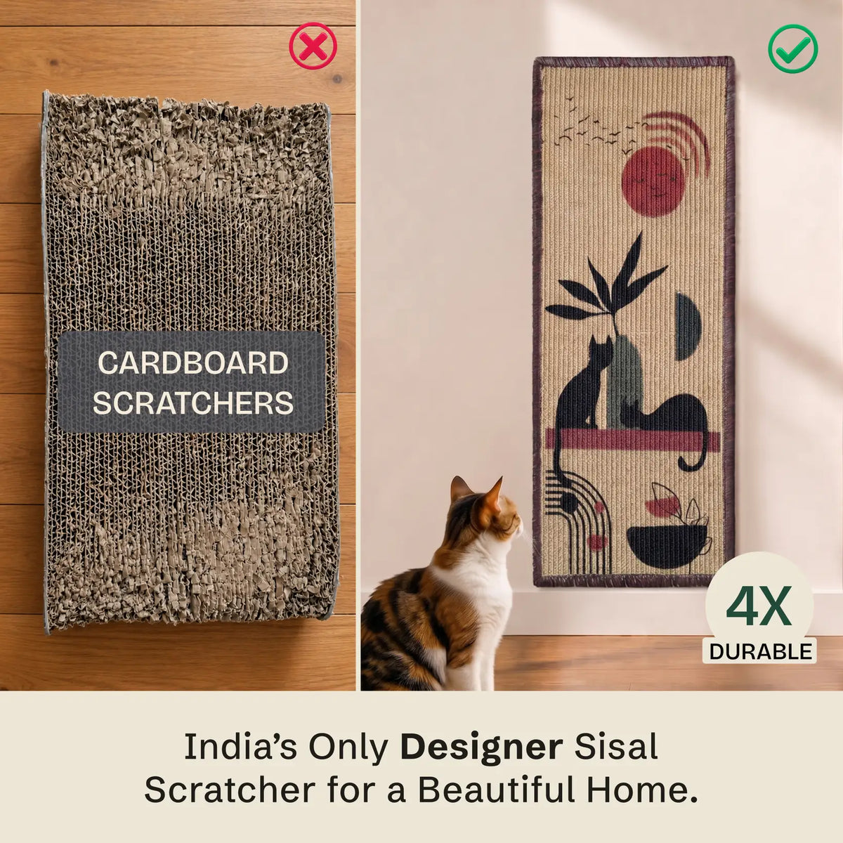 PawCanvas Runner Scratchmat (Earth Rhythm) – Durability - Catscart [Earth Rhythm]