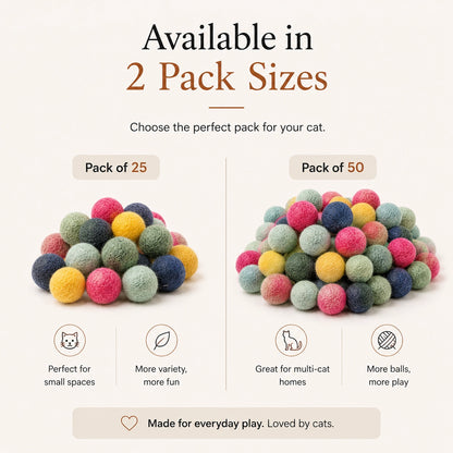 PawPoms™ — Handmade Woolen Cat Toy Balls