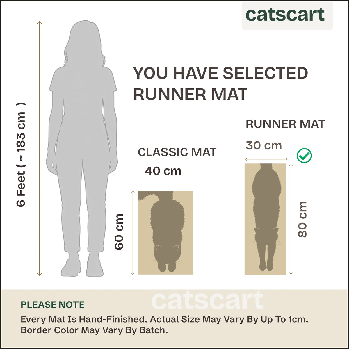 PawCanvas Runner Scratchmat (Timber & Wing) – size - Catscart [Timber & Wing]