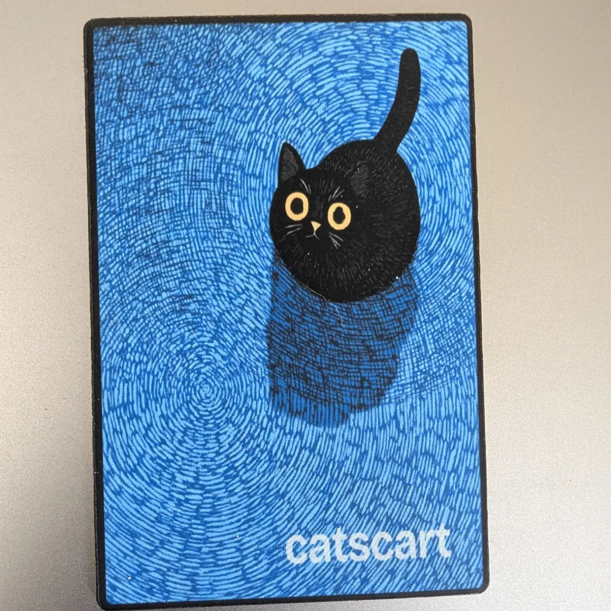 Black and Blue magnet on a laptop lid [Black and Blue (2×3 in)]