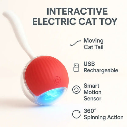 Catscart O2 Interactive Cat Toy Ball with tail - Catscart