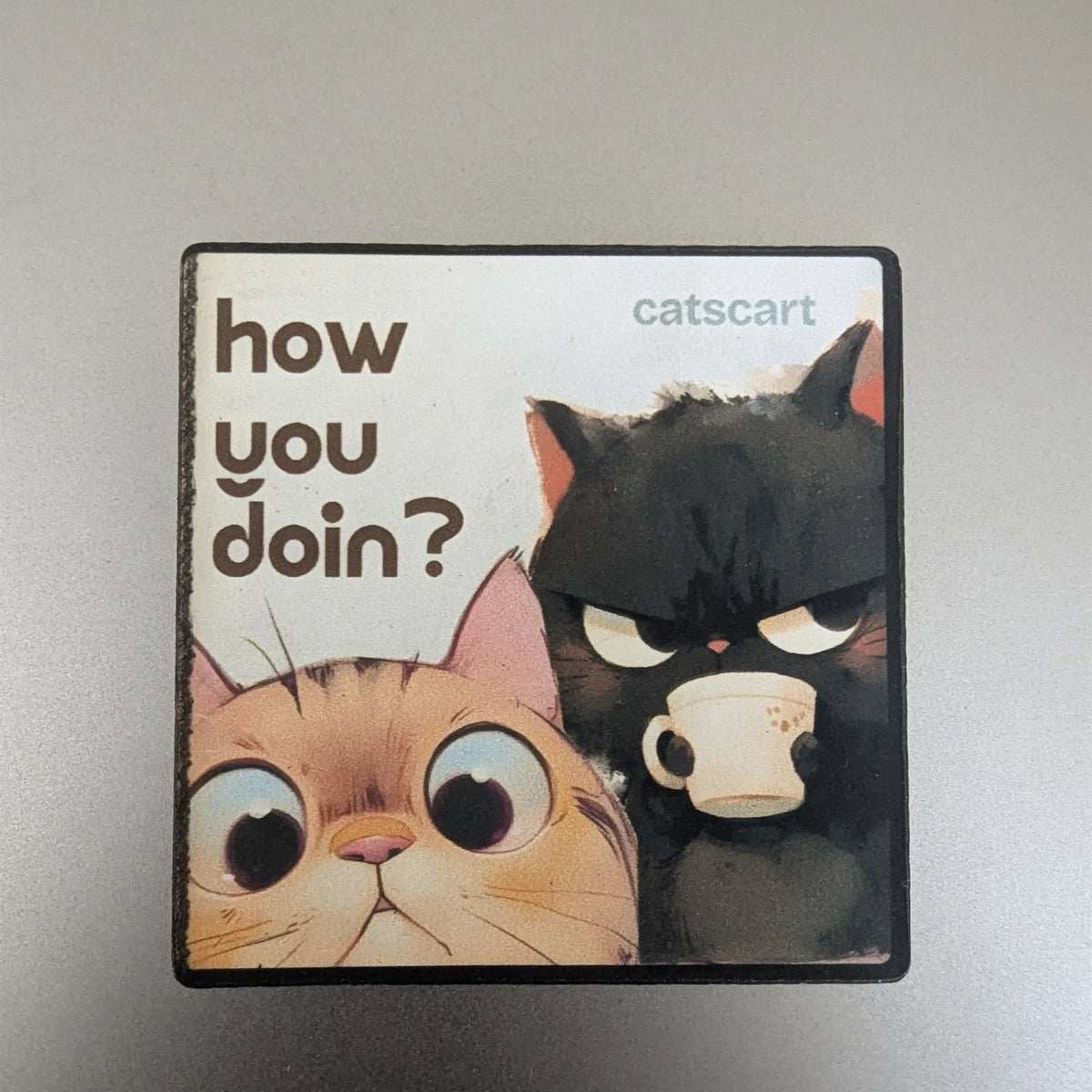 How You Doin? magnet on a laptop lid [How You Doin? (2×2 in)]