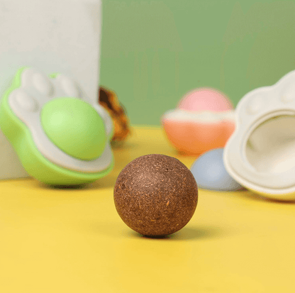 MintZip Cat Mint Toy for Cats – Rotatable Chew & Play Ball - Catscart