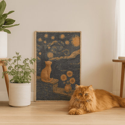 PawCanvas – Premium Cat Scratching Pad (Starry Night) - Catscart