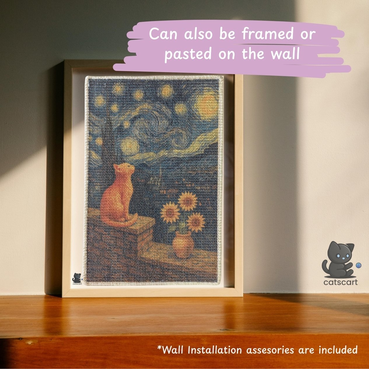 PawCanvas – Premium Cat Scratching Pad (Starry Night) - Catscart