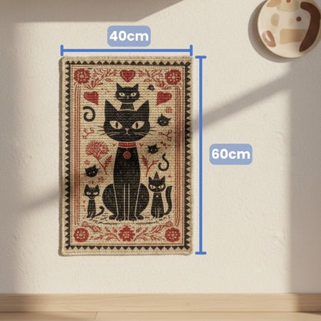 PawCanvas – Premium Cat Scratching Pad (Whimsical Kitty) - Catscart