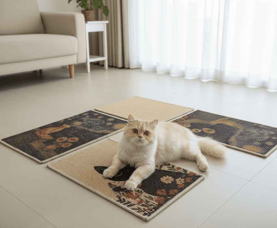 PawCanvas – Premium Cat Scratching Pad (Whimsical Kitty) - Catscart