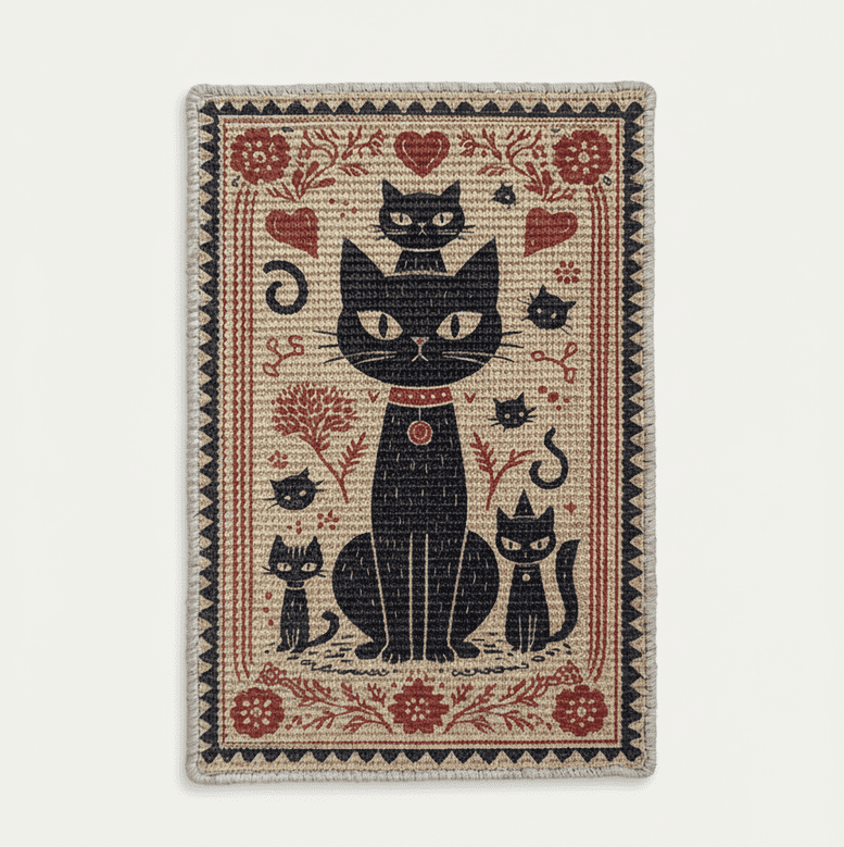 PawCanvas – Premium Cat Scratching Pad (Whimsical Kitty) - Catscart