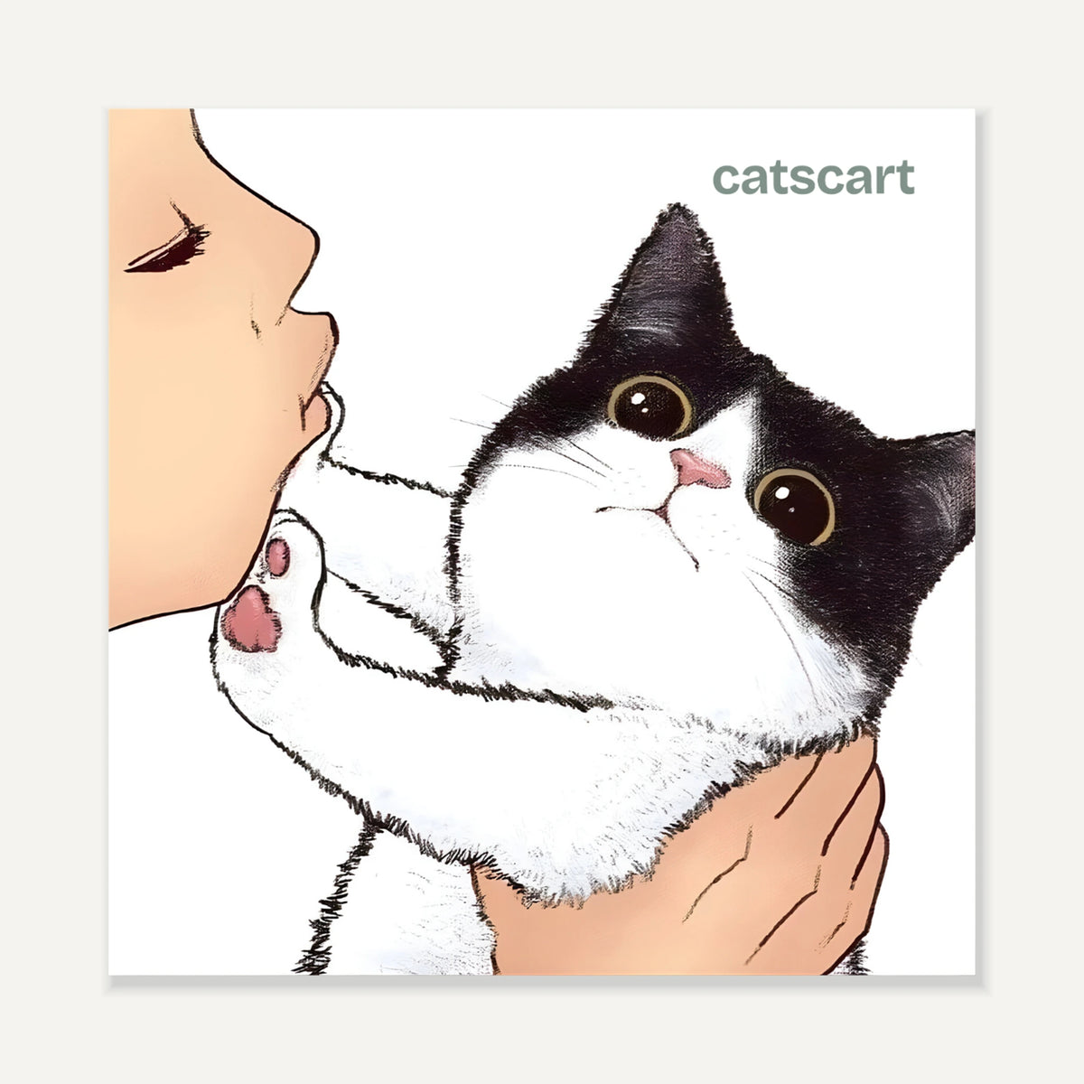 Space Hooman cat fridge magnet [Space Hooman (2×2 in)]