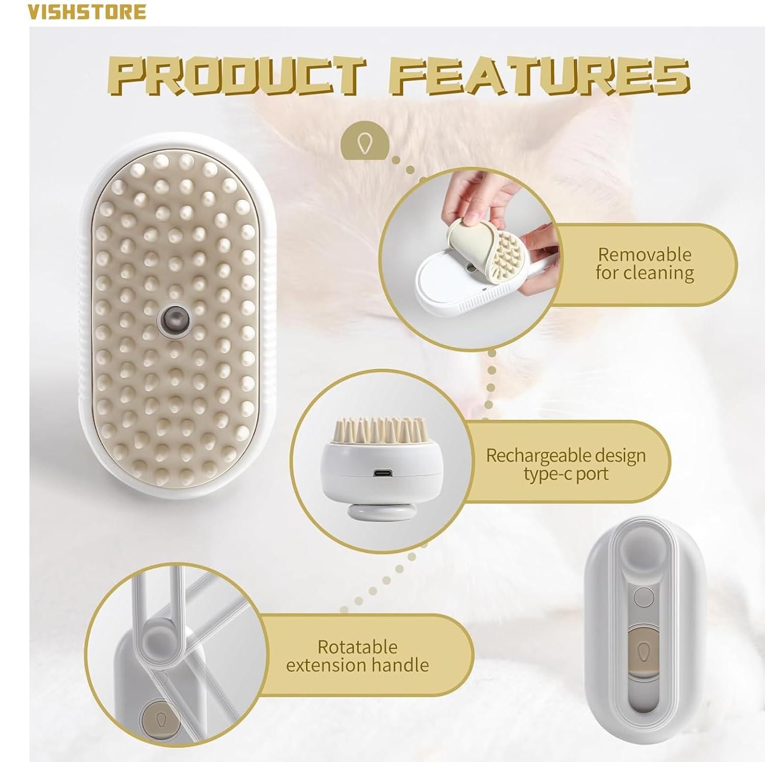 Steam‑Groom™ Hydrating Brush - Catscart