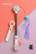 SwiftWand - Interactive Cat Wand with Laser – 2 - in - 1 Retractable Toy for Play & Bonding - Catscart